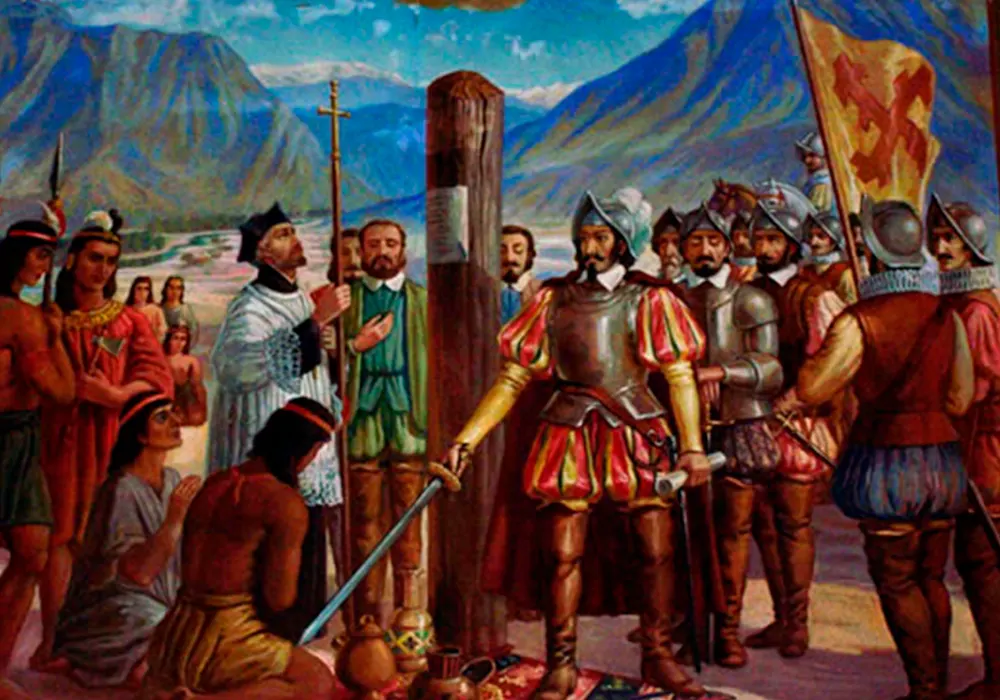 Interpretación artística de la fundación de La Rioja