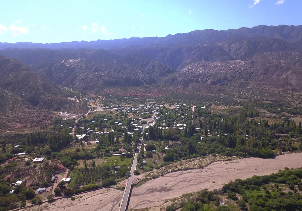 Vista aerea de Villa Sanagasta